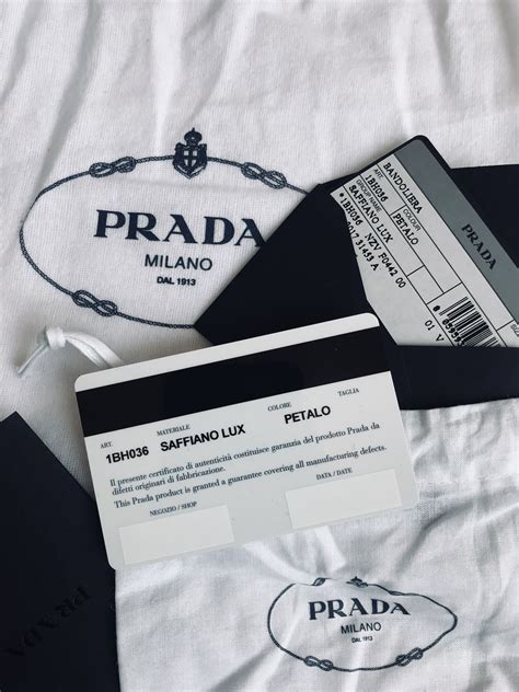 original prada|authenticity card prada.